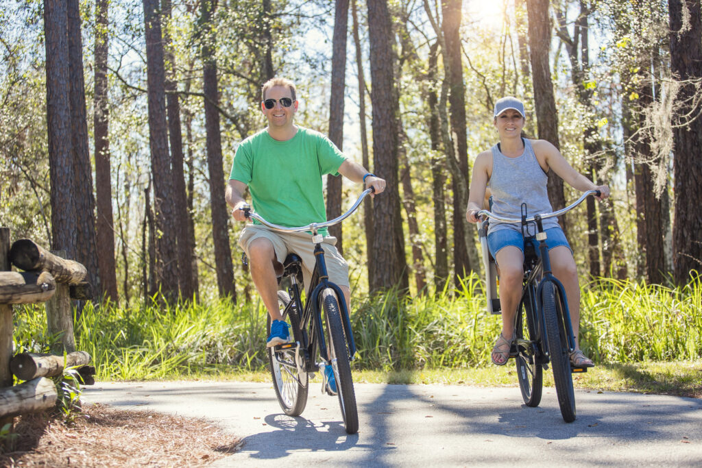 nature trails at Kissimmee park; hiking, biking, and walking