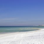 beach at Panama City, blue skies and white sands