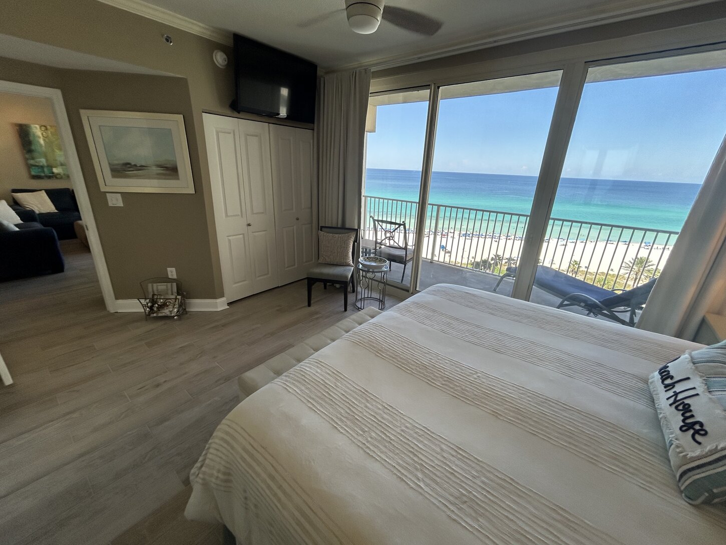 Wake to a Fantastic View each morning with private balcony entry from Master