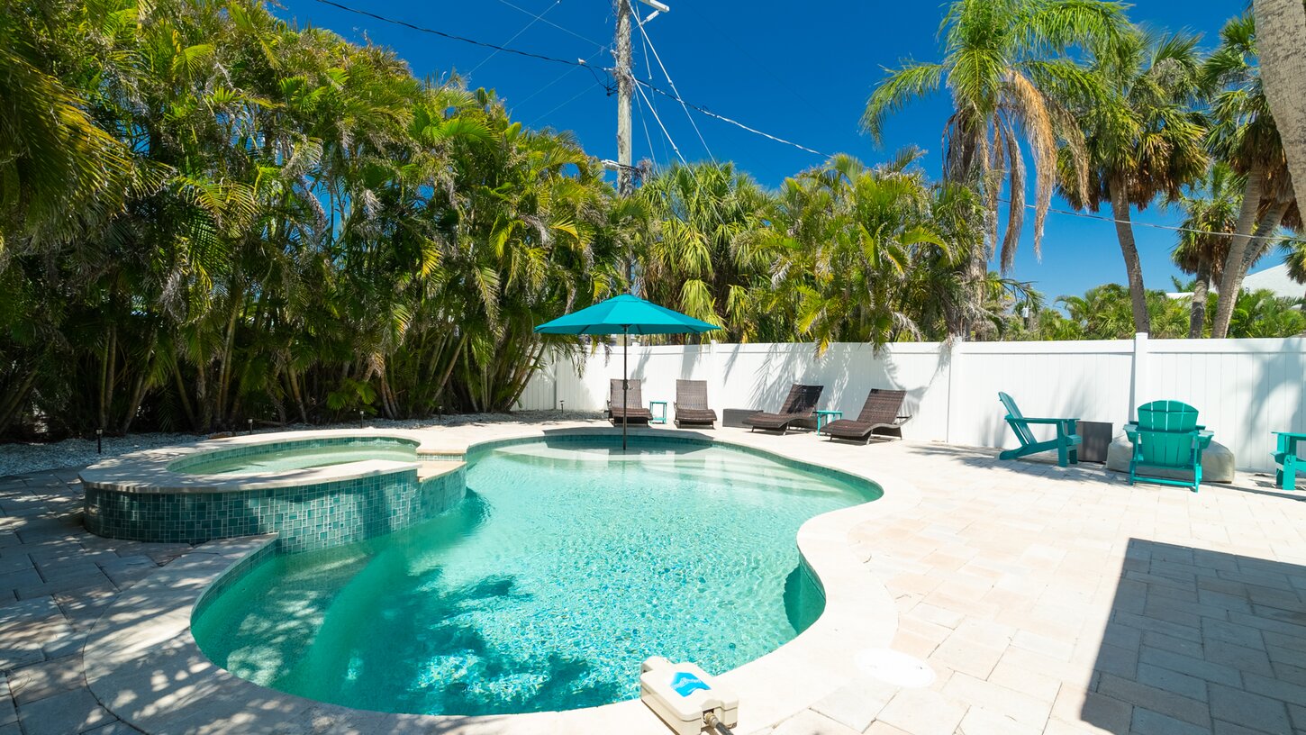 Private fenced yard