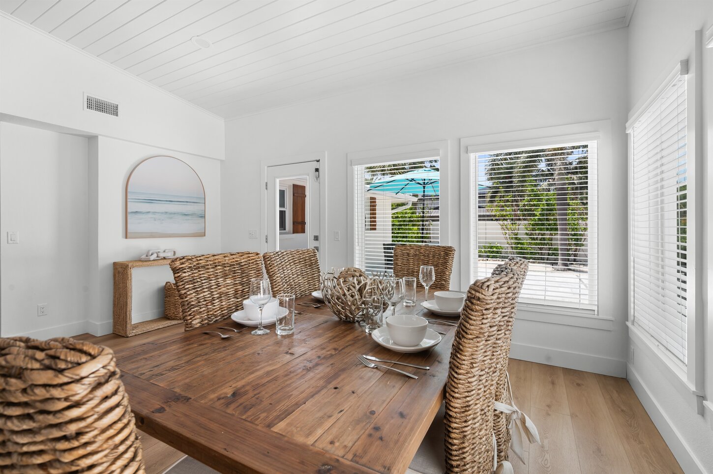 Indoor and outdoor dining areas