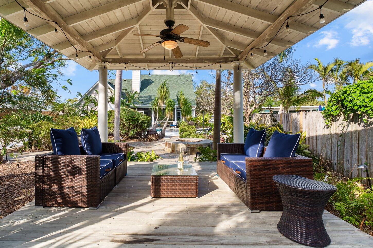 Have a cup of morning coffee out in the gazebo