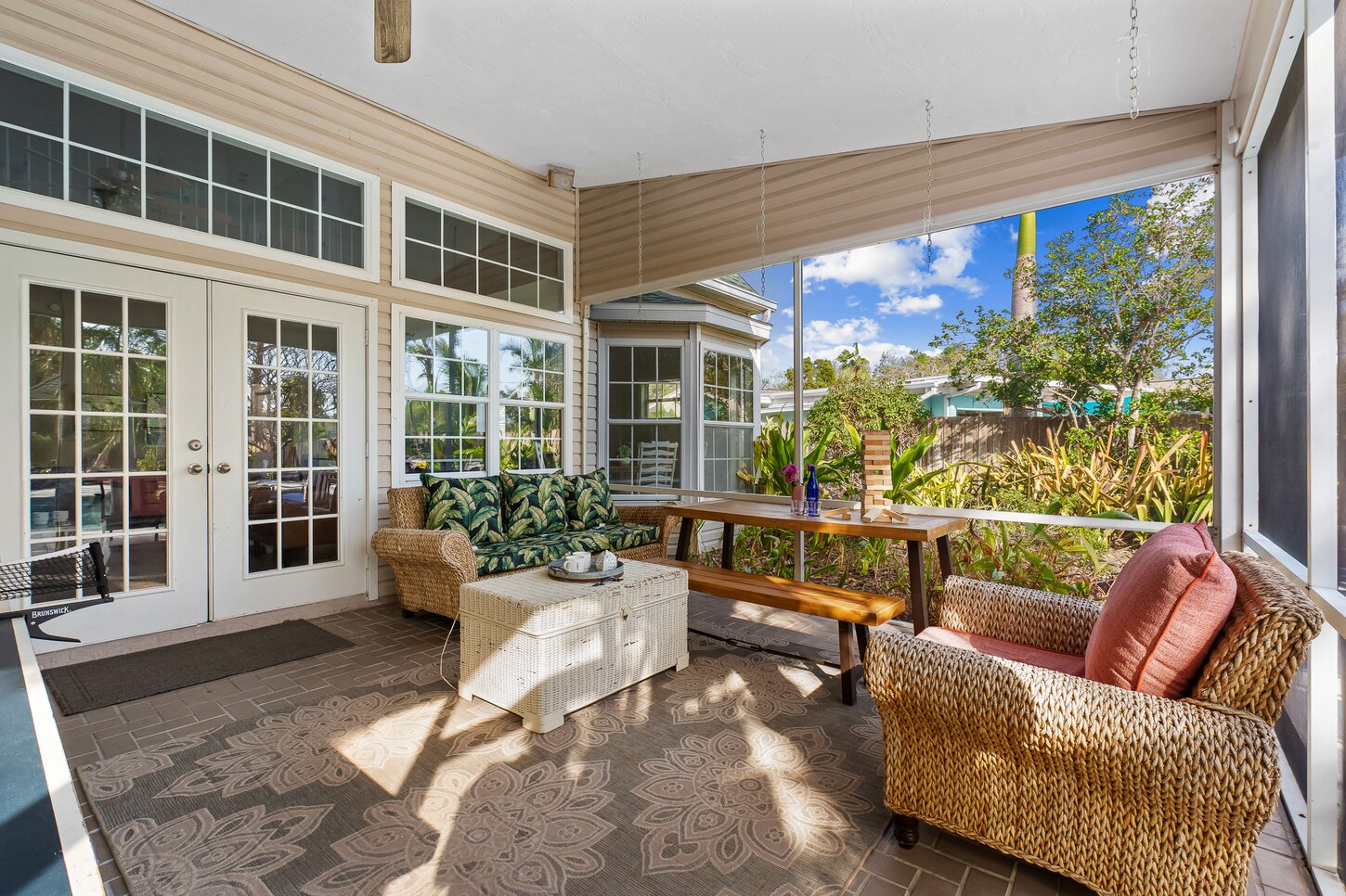 Enjoy a cup of coffee out in the lanai every morning
