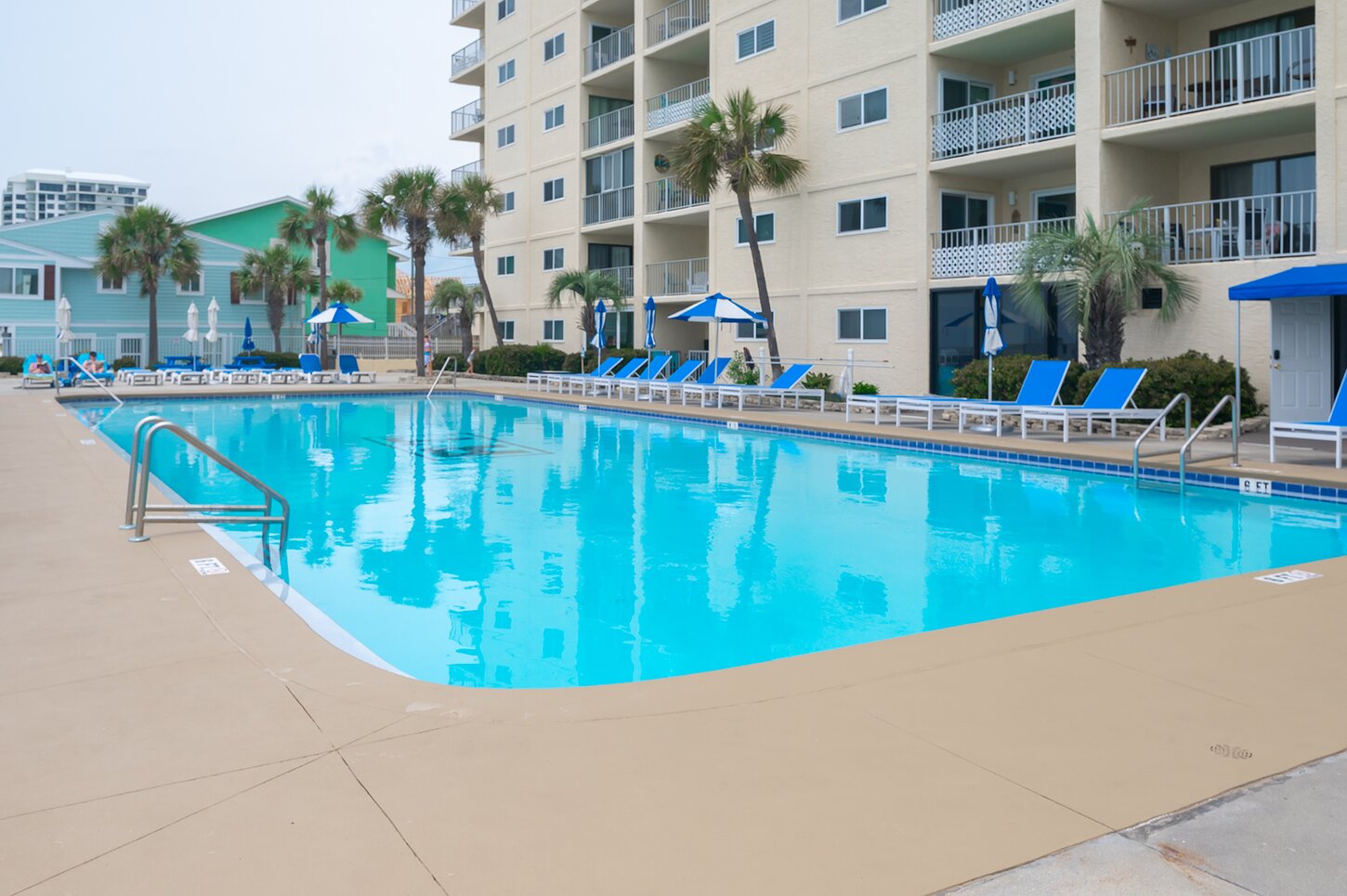 One of two salt water pools