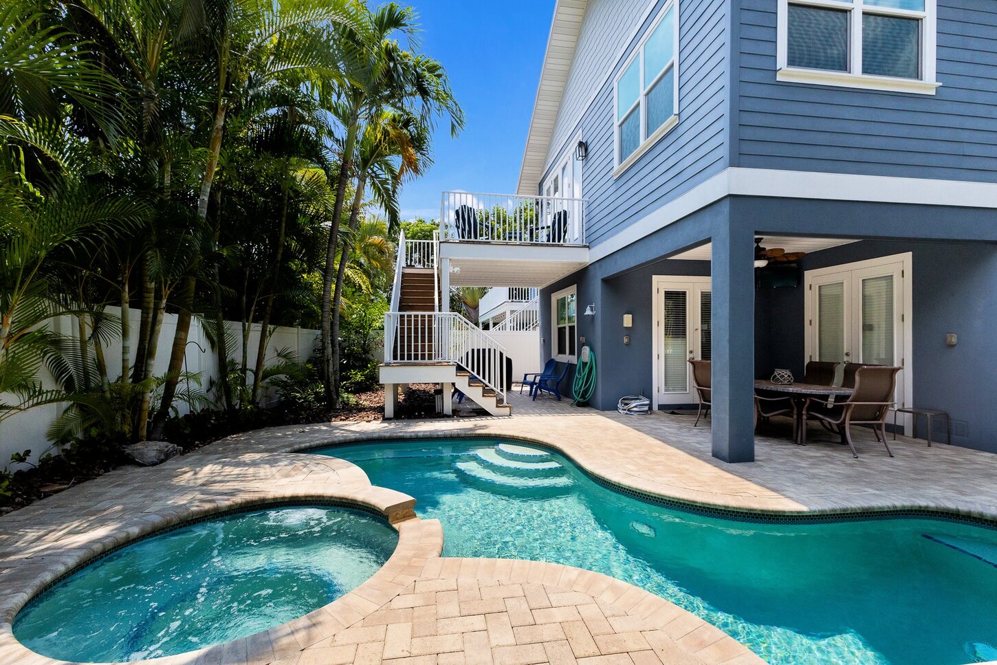 Heated pool and spa