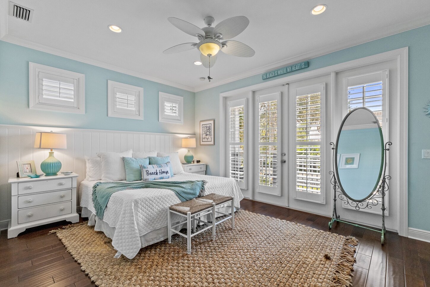 Grand master suite with private patio