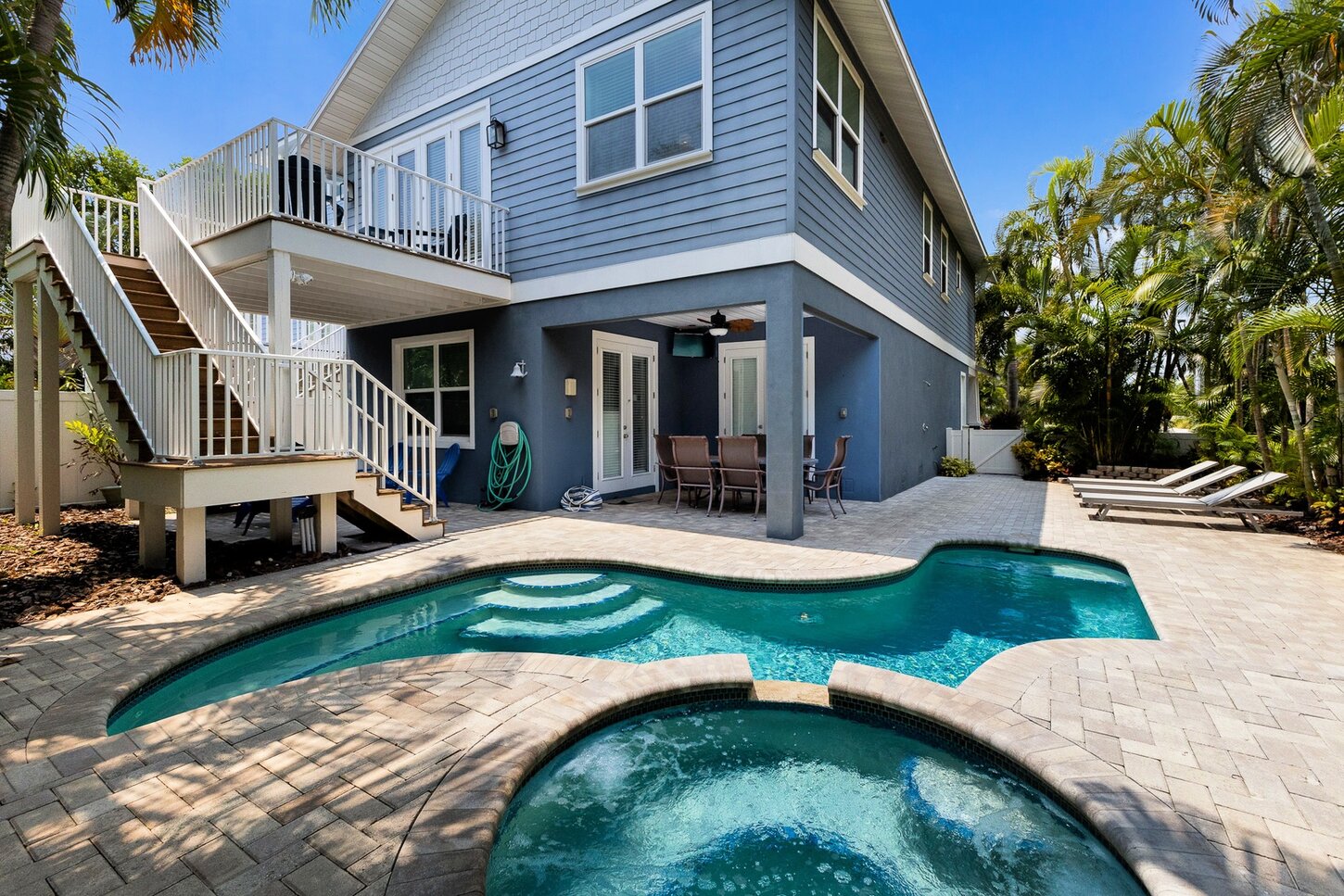 Beautiful elevated home with private yard