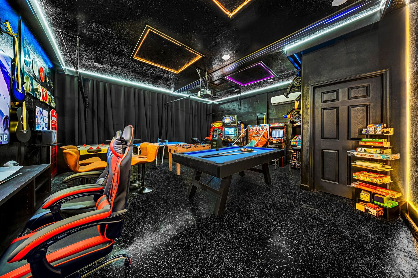  A fully equipped game room packed with fun endless entertainment for kids and adults alike.