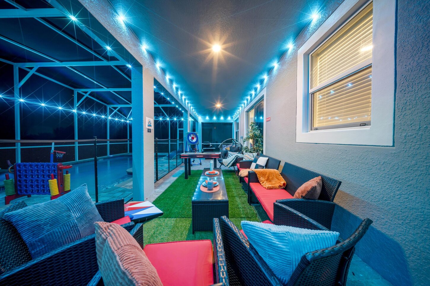 Perfect outdoor space for grilling games, and evenings by the fire pit