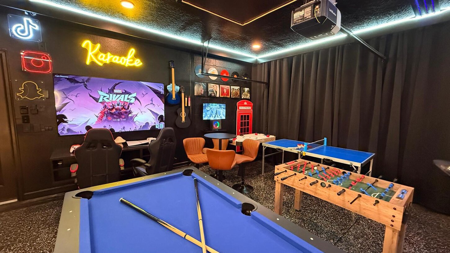  Enjoy a fully equipped game room designed for hours of entertainment, creating unforgettable memories for guests of every age.