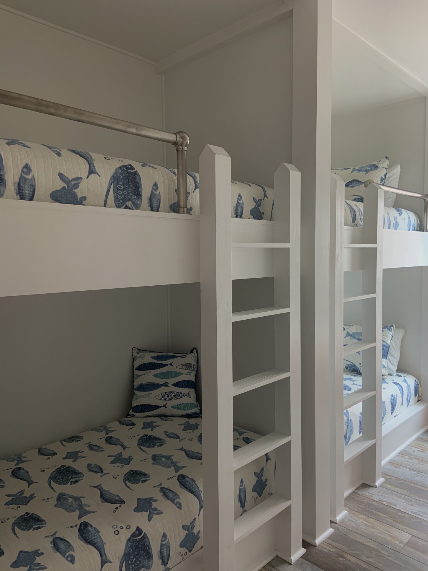 Bunk room has 4 twins  (mid-level)