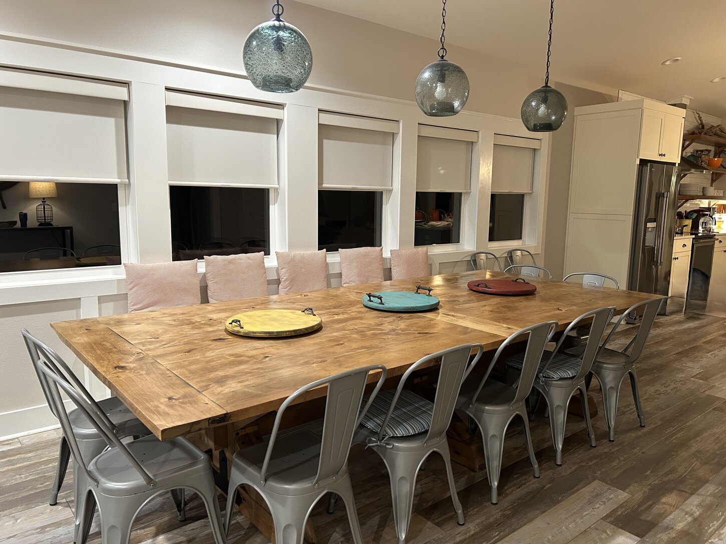 Dining table has room for 14!