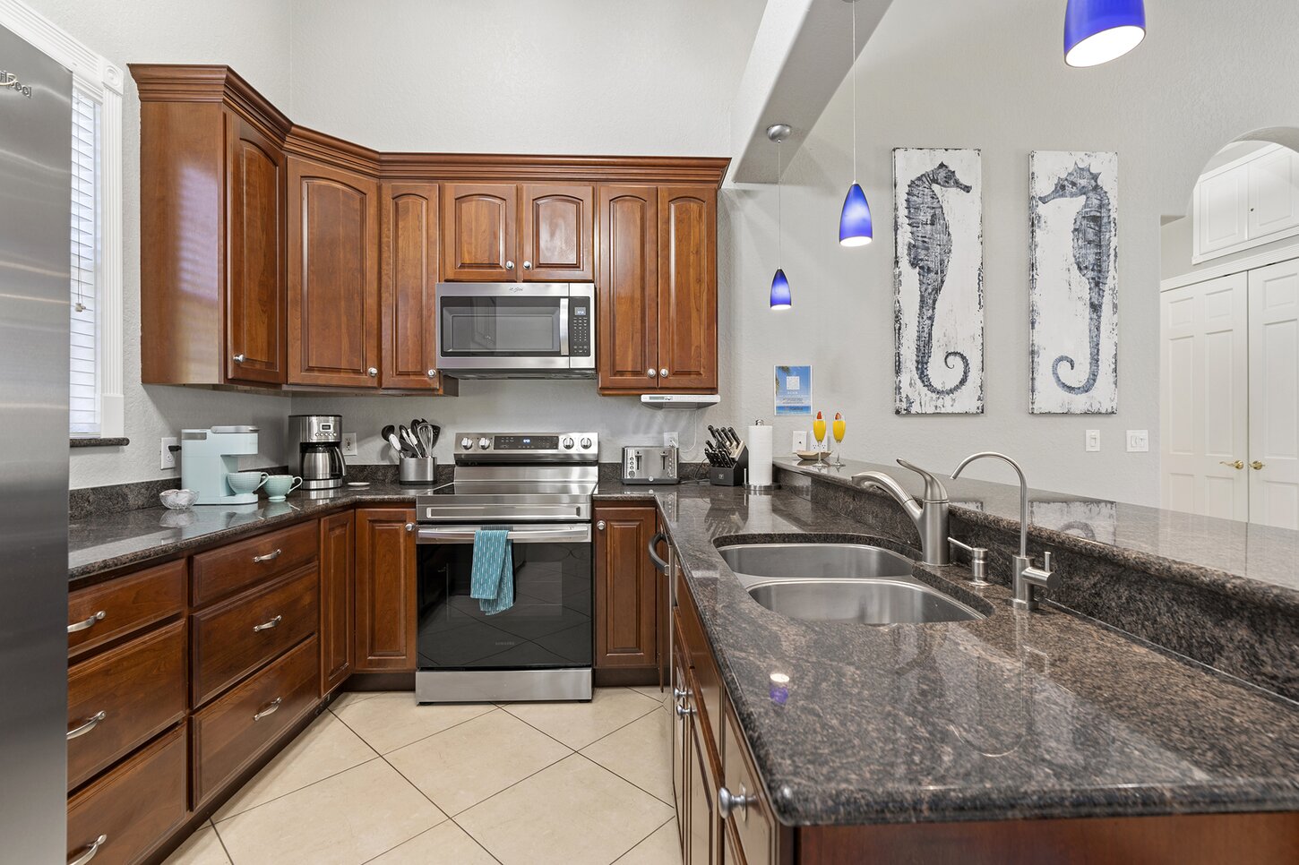Fully stocked kitchen