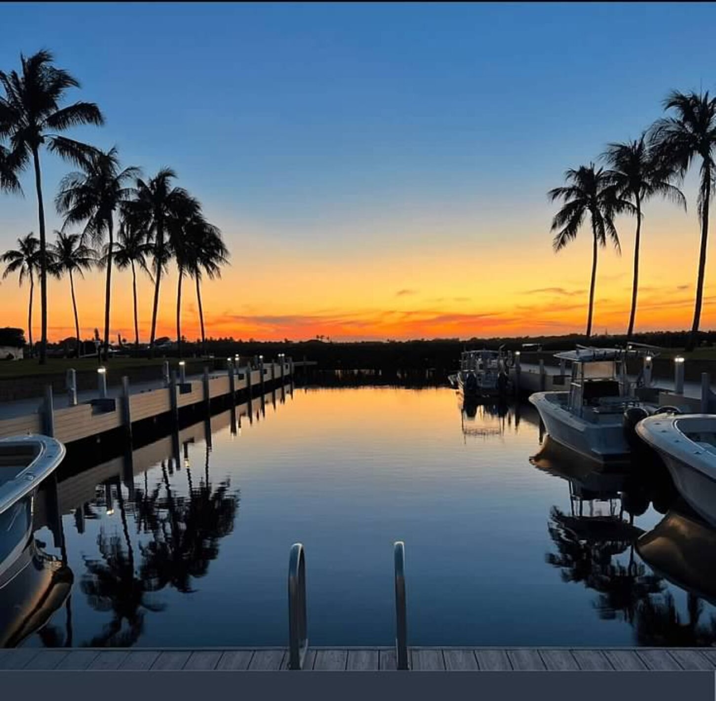 Sunset from deck