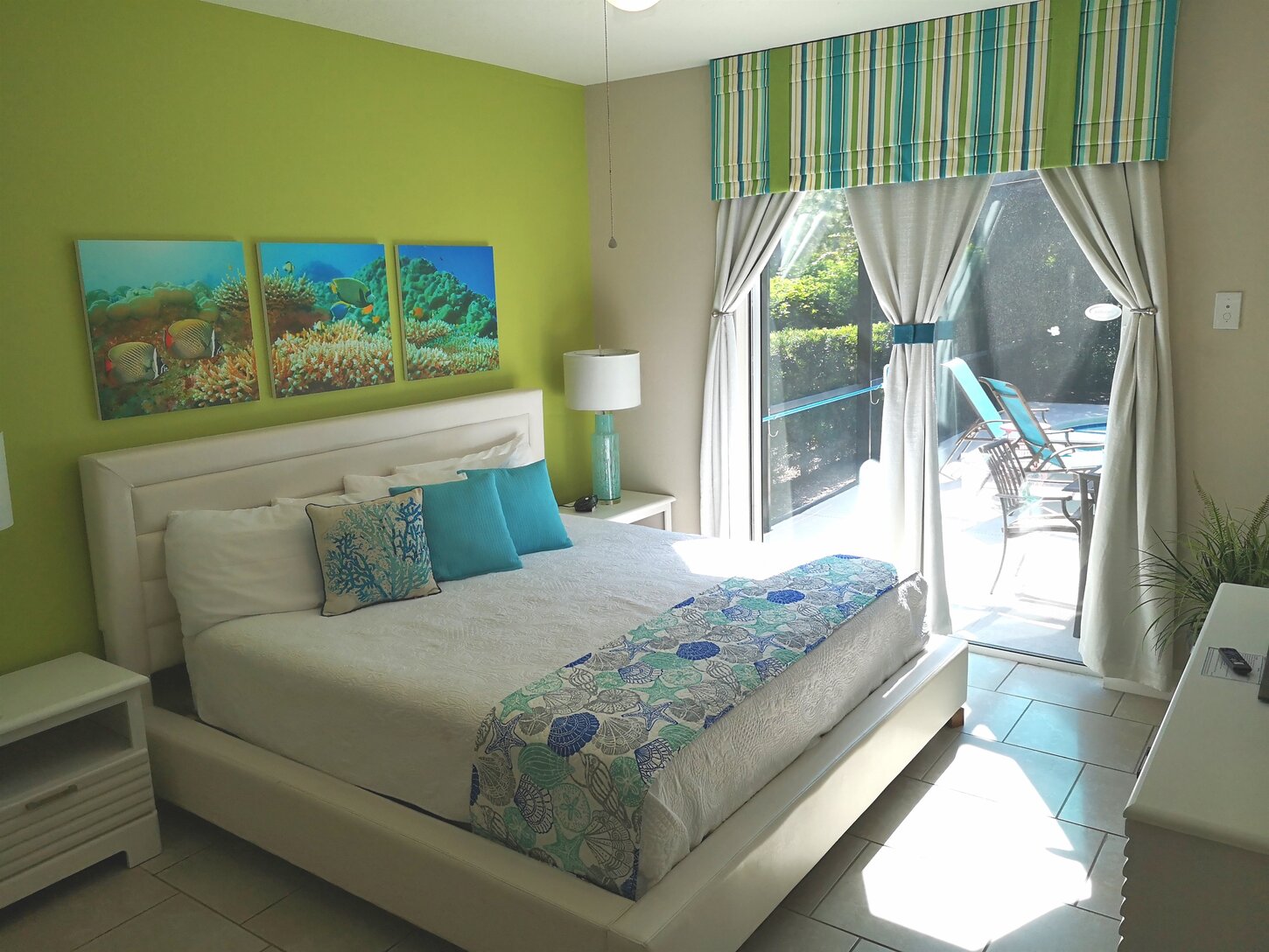 Coral Bedroom  king bed  main floor