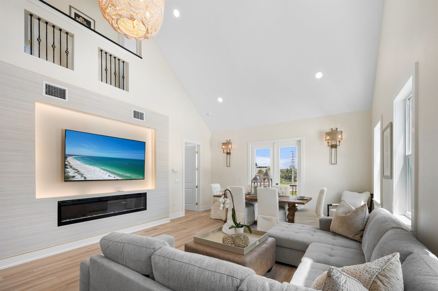 Comfy seating  Smart TV for movie nights