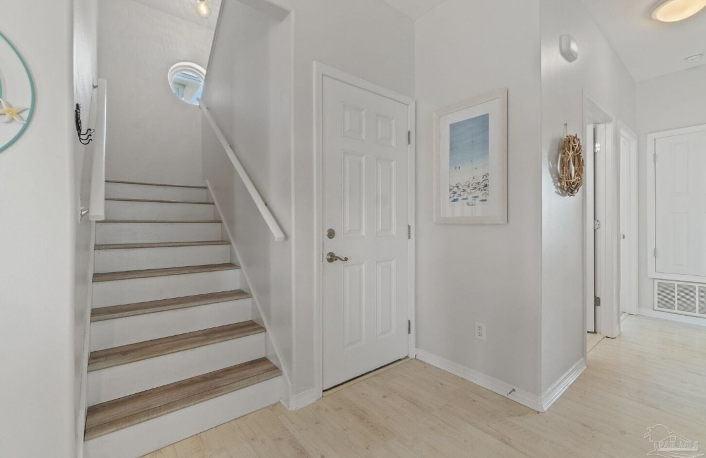 Stairs leading to top level