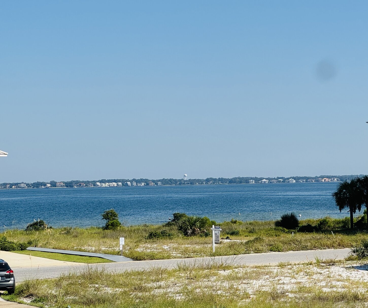 Santa Rosa Sound with community pier (view from our porch)