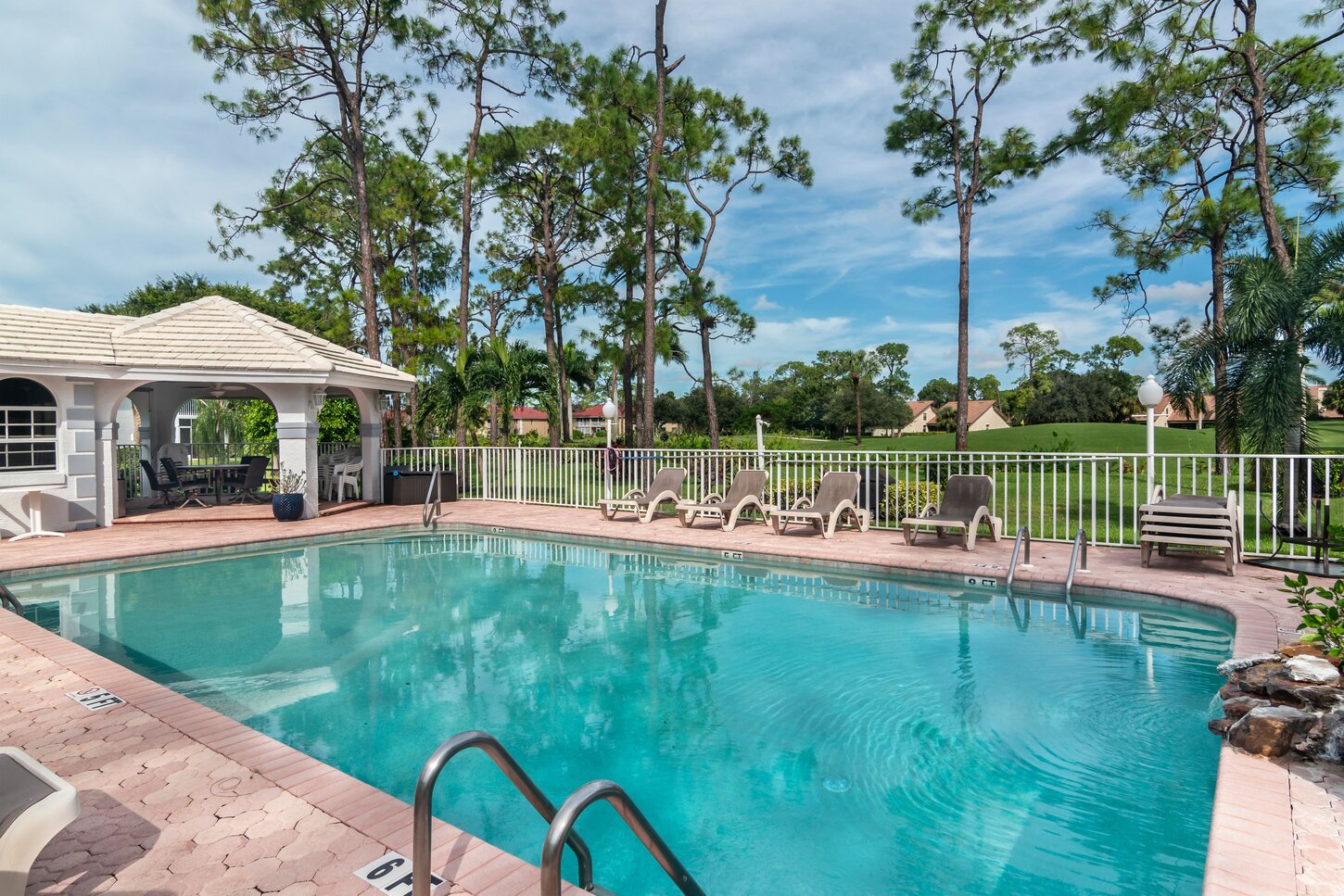 Private pool for the 28 units with a 100 foot walk on a paver brick walkway.