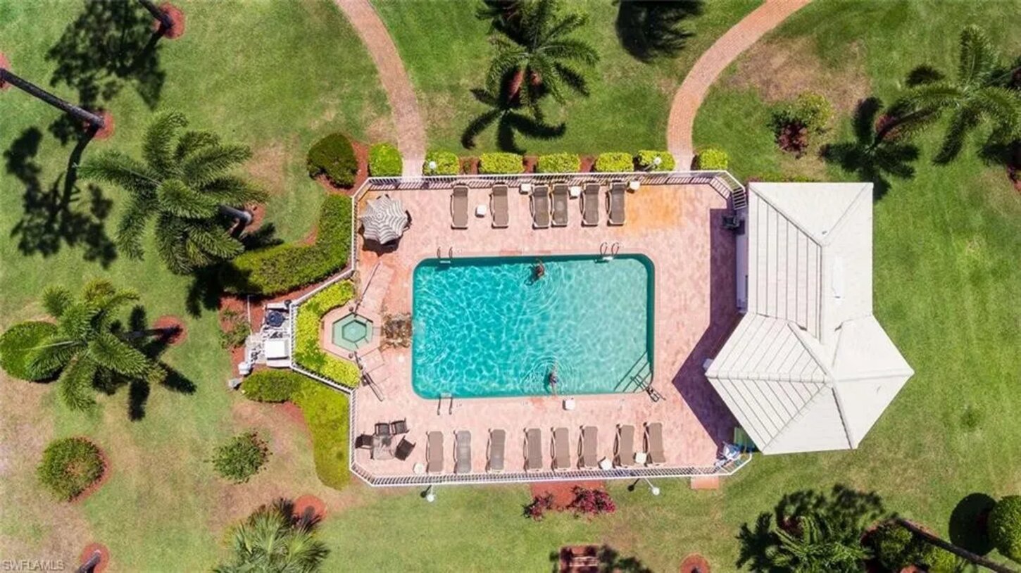 Sky view of the pool.