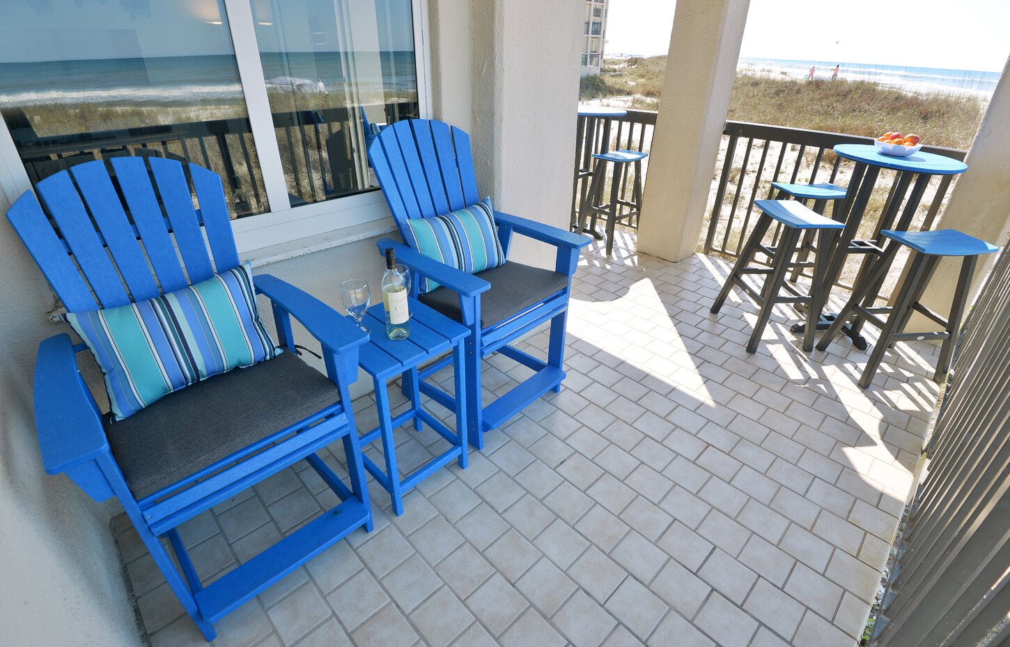 Southwest side of wrap around balcony
