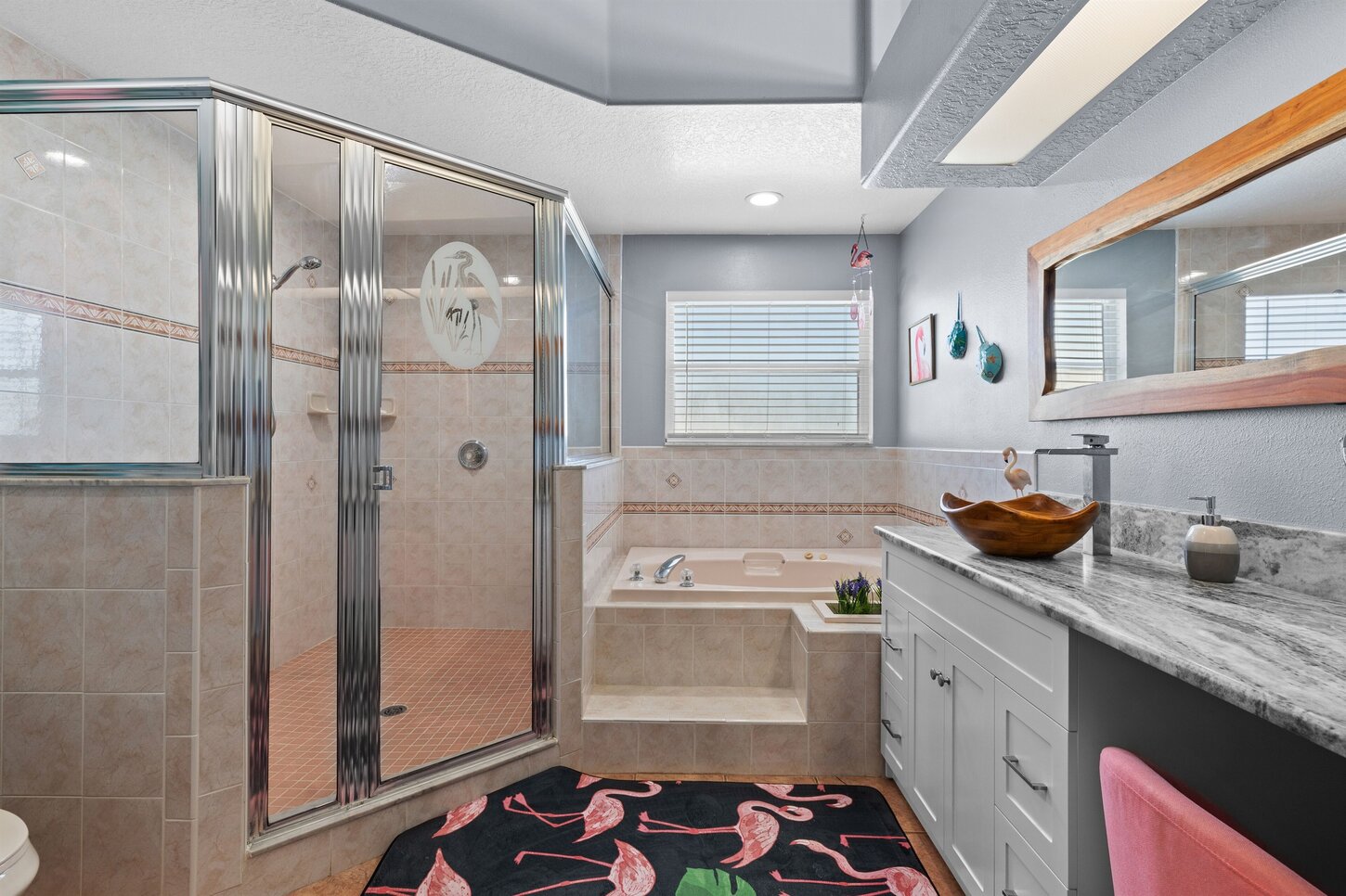 Primary Bath Shower and Tub