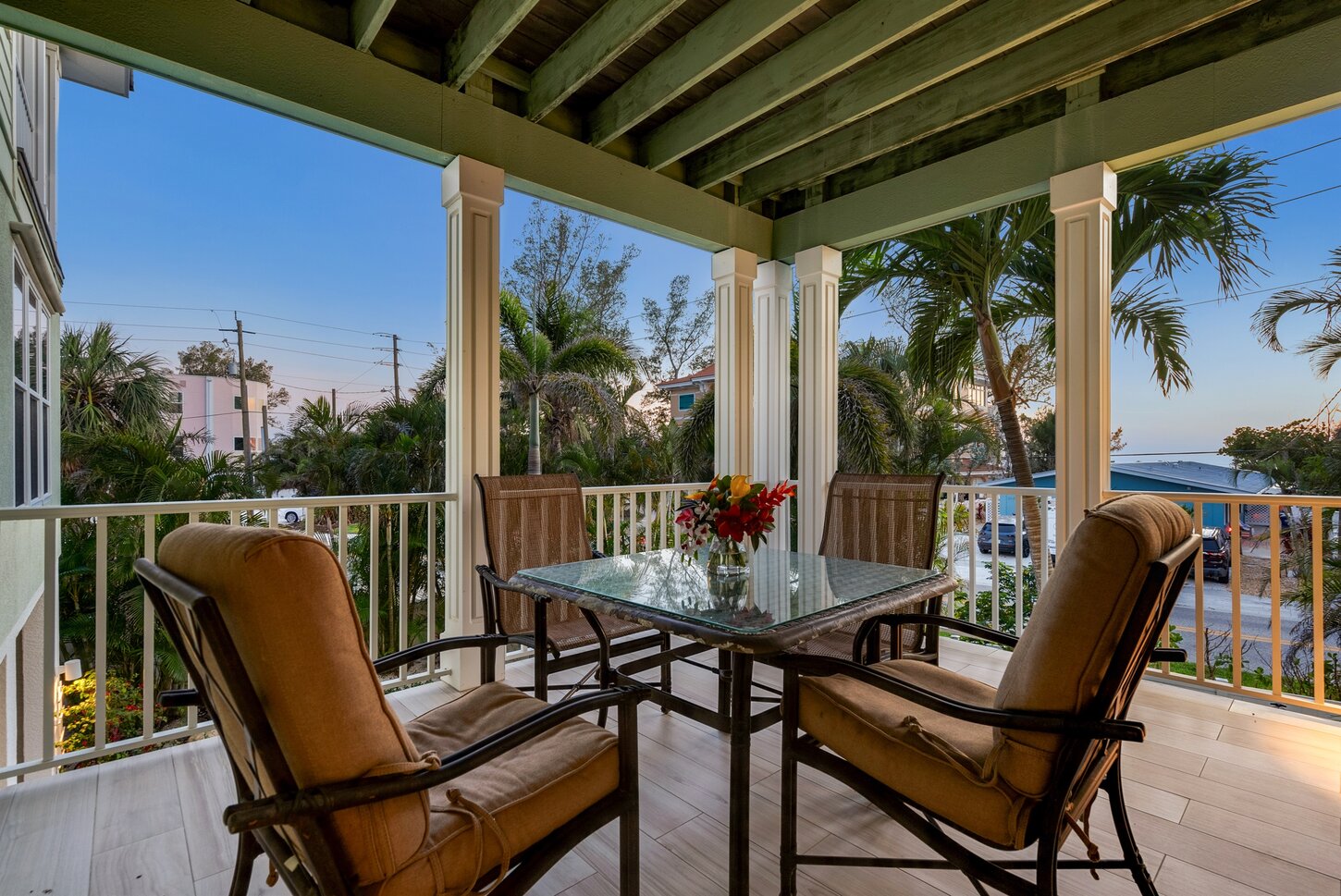 Evening Photo of Master Balcony