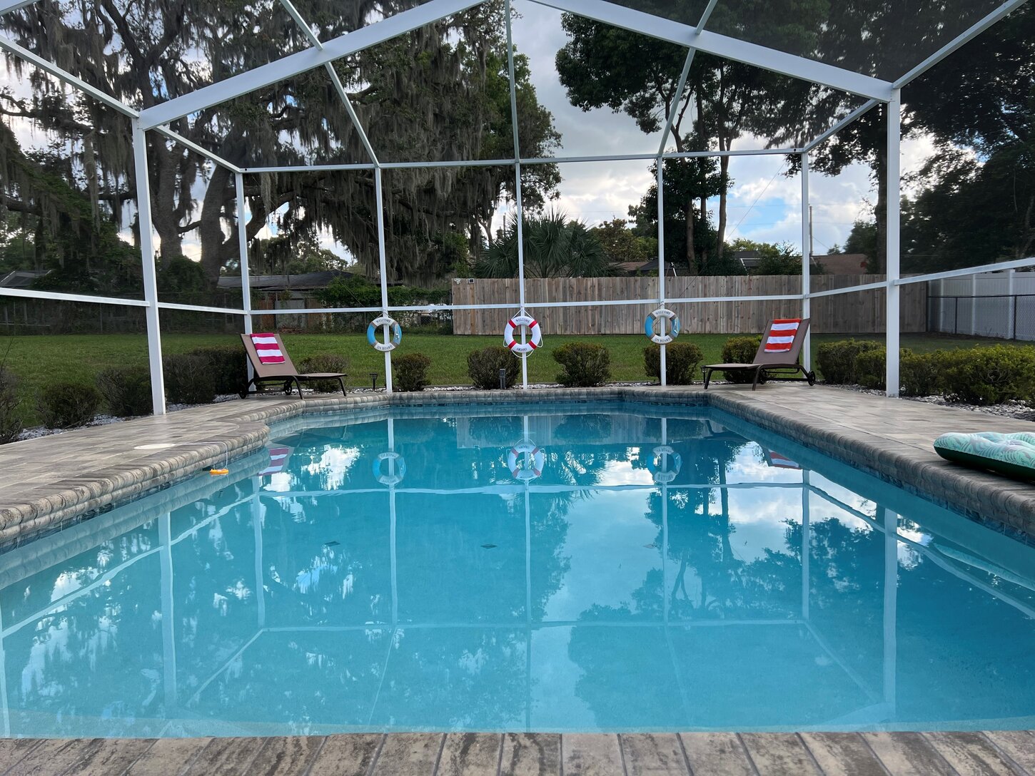 Is this inviting or what?! Check out the newly sealed pool deck!   ? POOL HEATING FEE ? There's an optional $25.00, per night, of your full stay, fee to have the pool heated. Contact Host with questions. 