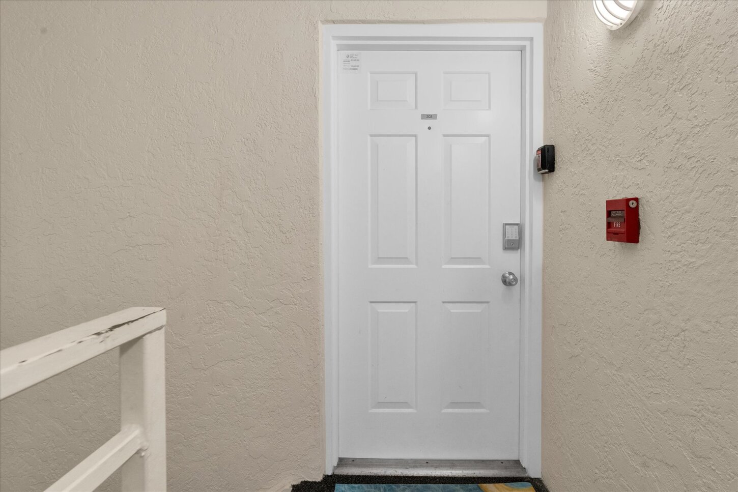 Entrance door  Must climb steps