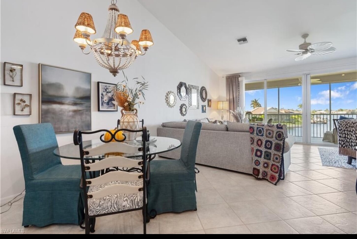 Dining, Family Room and Balcony