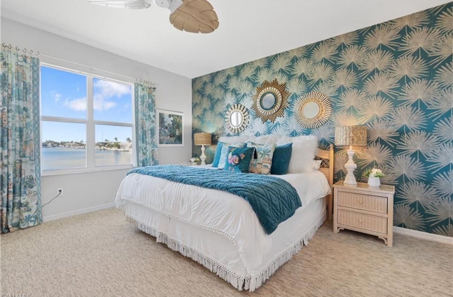 Master Bedroom has Canal view